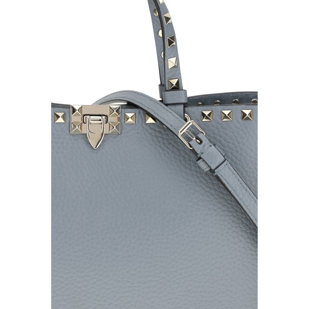Valentino Garavani Blue Calf Leather Bos Taurus Shoulder Bag