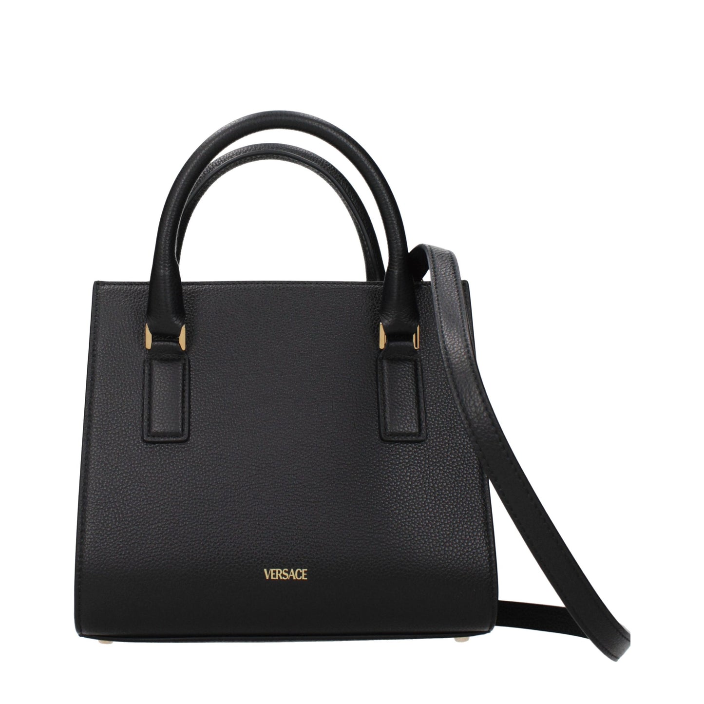 Versace Black Leather Handbag