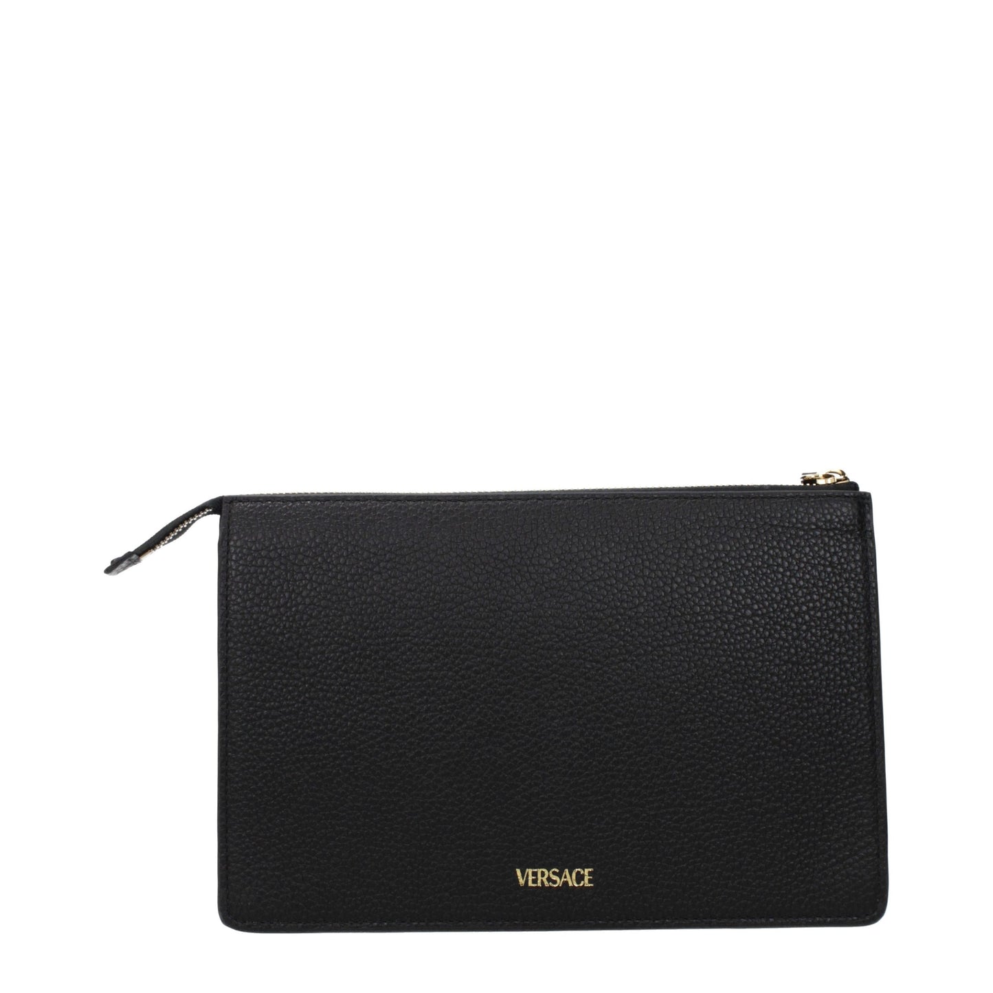 Versace Black Leather Clutch Bag