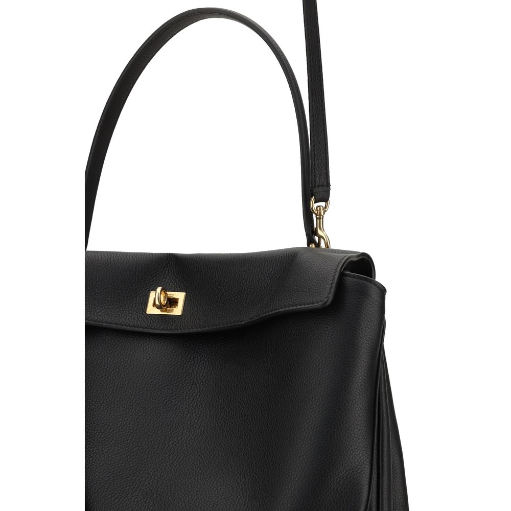 Balenciaga Black Calf Leather Bos Taurus Shoulder Bag
