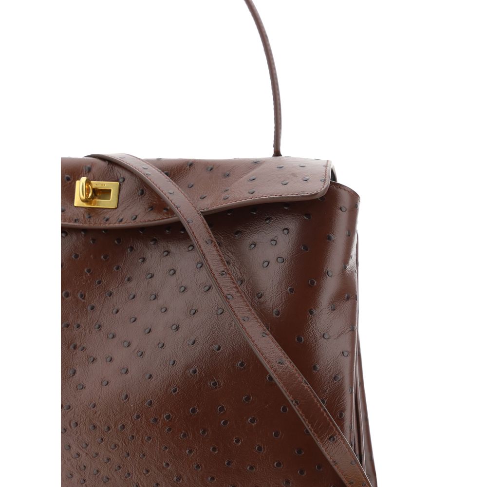 Balenciaga Brown Calf Leather Bos Taurus Shoulder Bag
