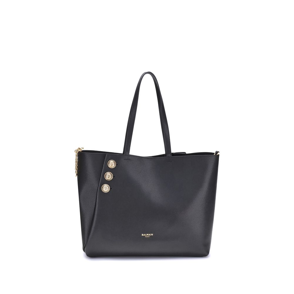 Balmain Black Calf Leather Bos Taurus Shoulder Bag