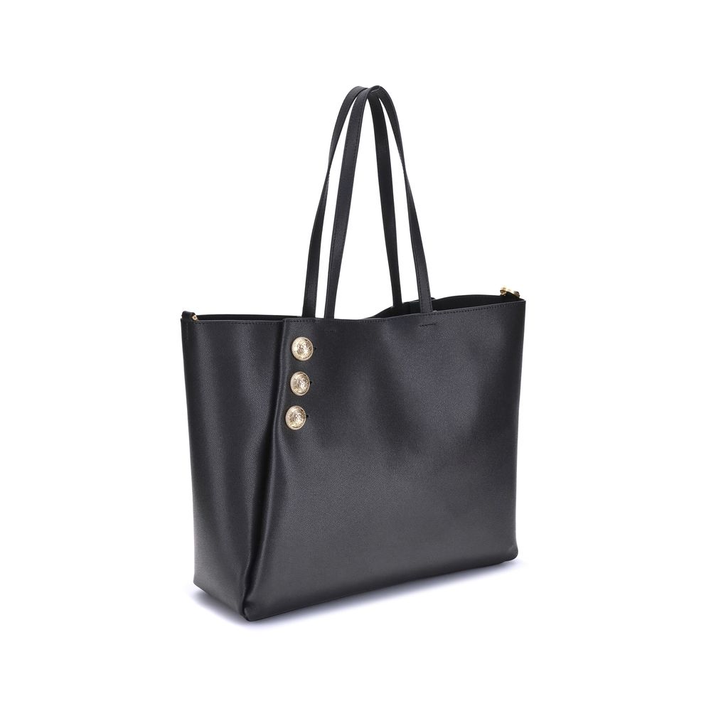 Balmain Black Calf Leather Bos Taurus Shoulder Bag