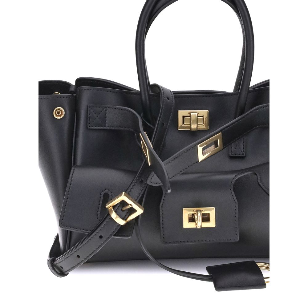 Balenciaga Black Calf Leather Bos Taurus Shoulder Bag