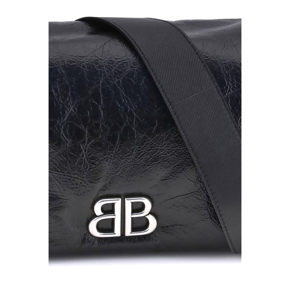Balenciaga Black Calf Leather Bos Taurus Shoulder Bag