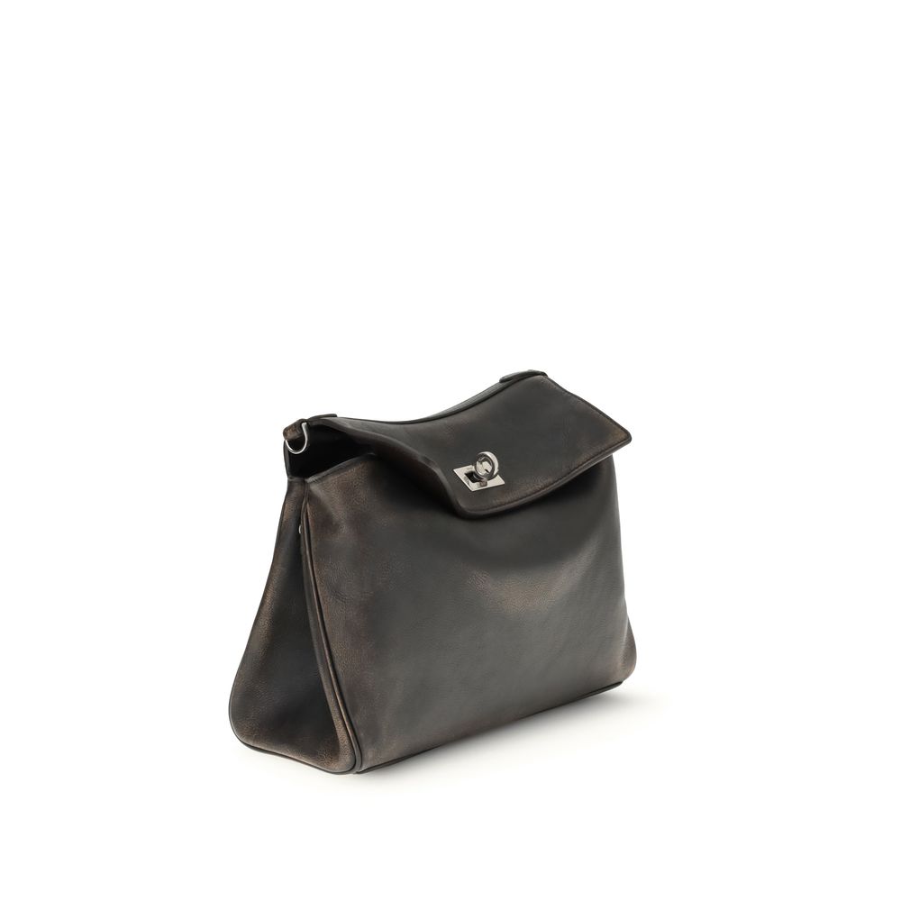 Balenciaga Brown Lamb Ovis Aries Aries Shoulder Bag