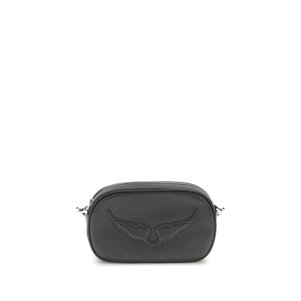 Zadig & Voltaire Black Calf Leather Bos Taurus Shoulder Bag