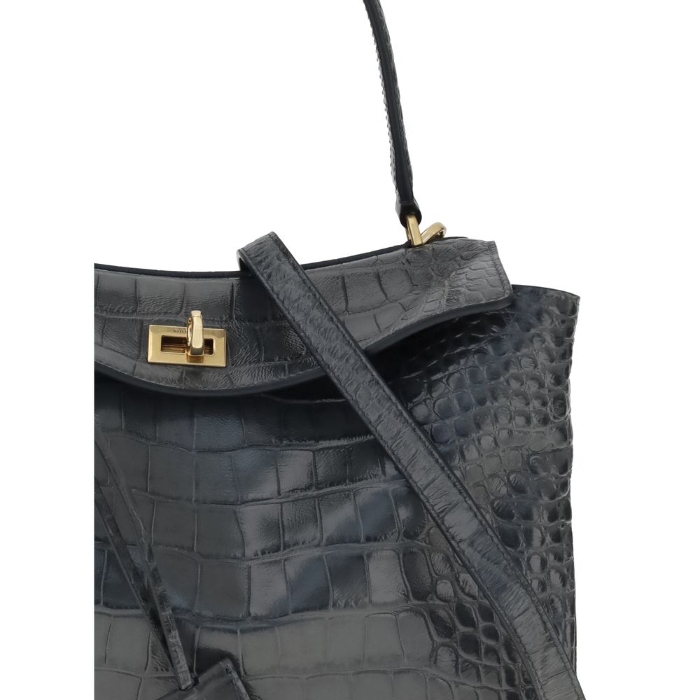 Balenciaga Black Calf Leather Bos Taurus Shoulder Bag