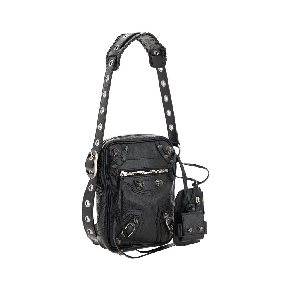 Balenciaga Black Lamb Ovis Aries Aries Shoulder Bag
