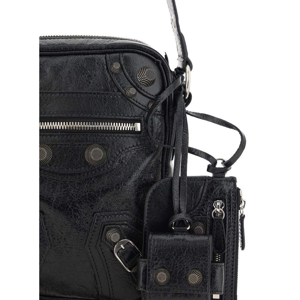 Balenciaga Black Lamb Ovis Aries Aries Shoulder Bag