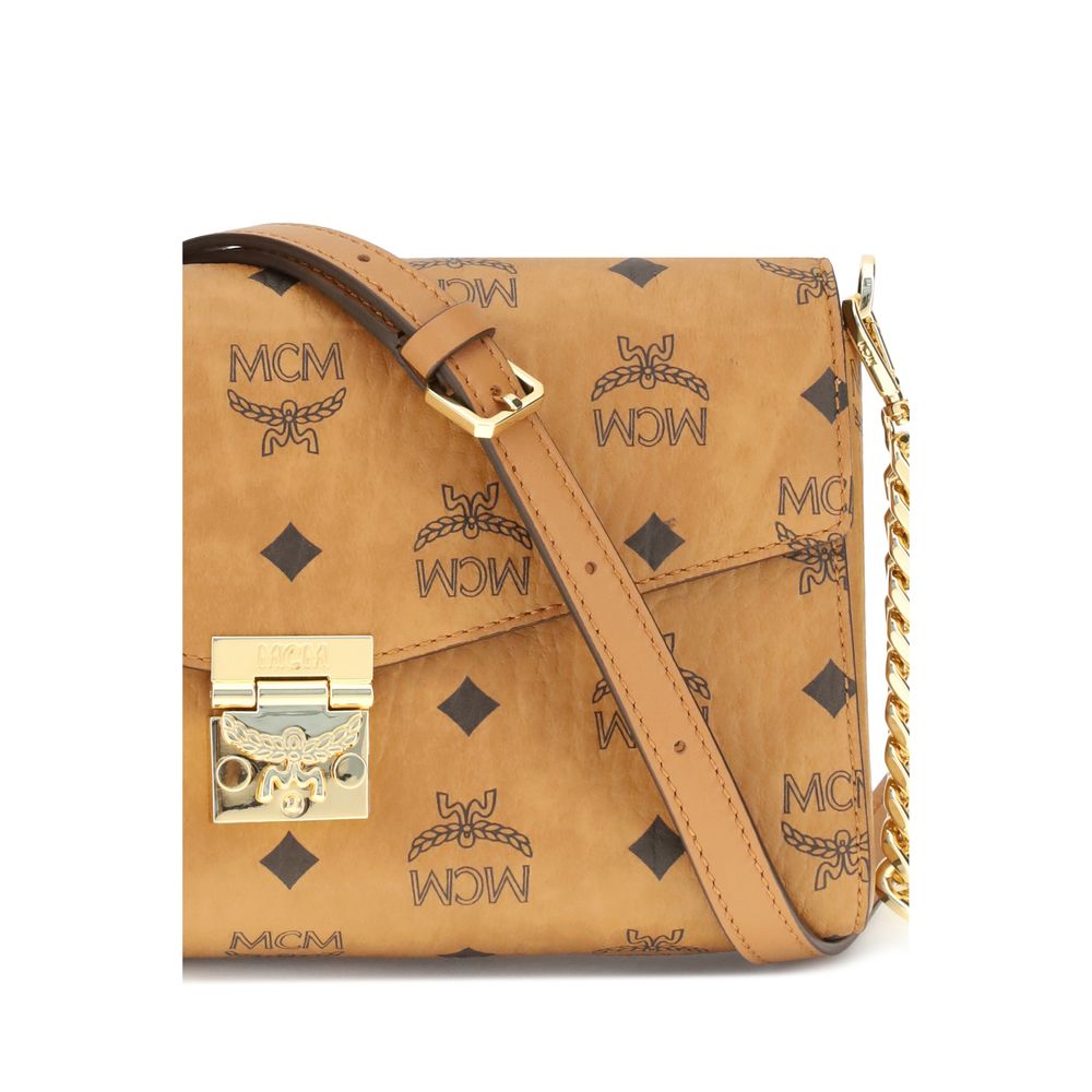 MCM Beige Fabric Shoulder Bag