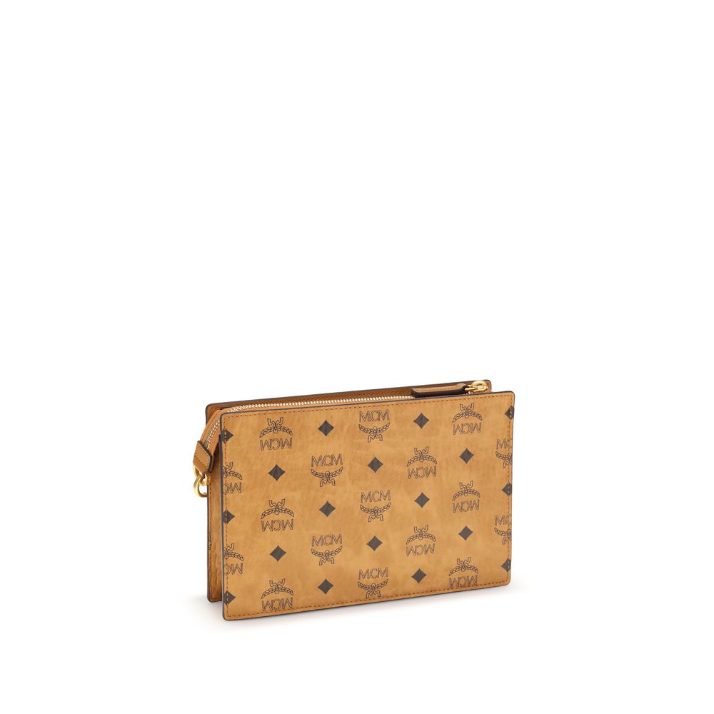 MCM Brown Canvas Shoulder Bag