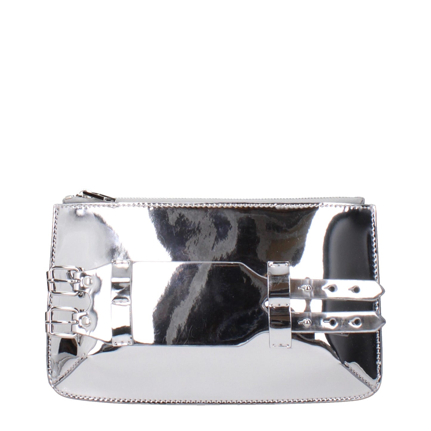 Maison Margiela Gray Leather Clutch Bag