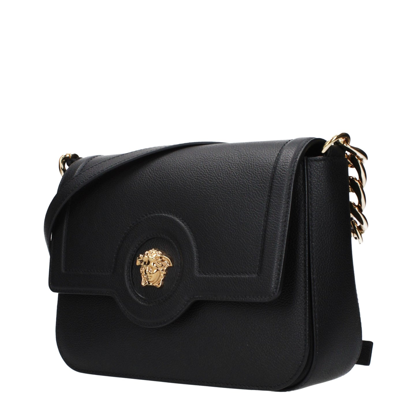 Versace Black Leather Crossbody Bag