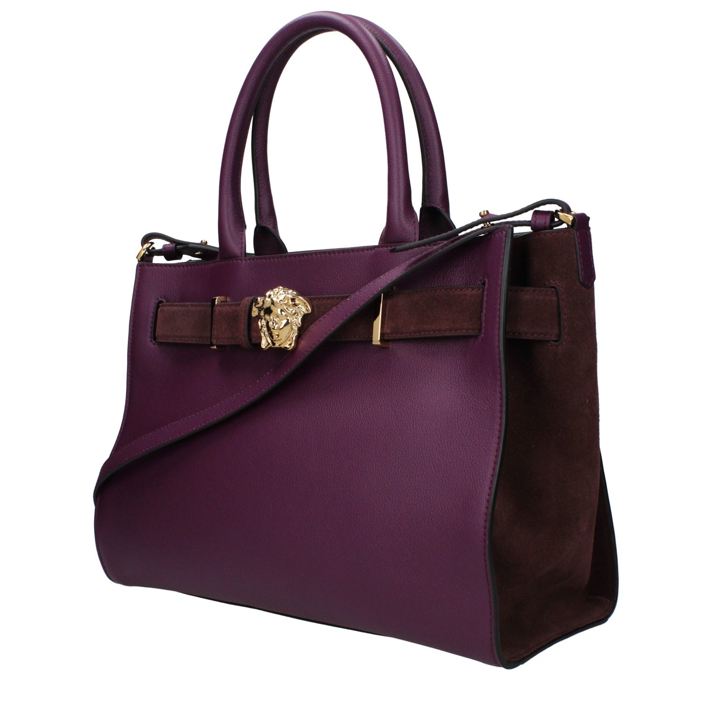 Versace Purple Leather Handbag