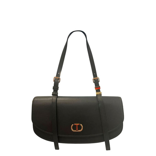 Twinset Black PU Women Shoulder Bag