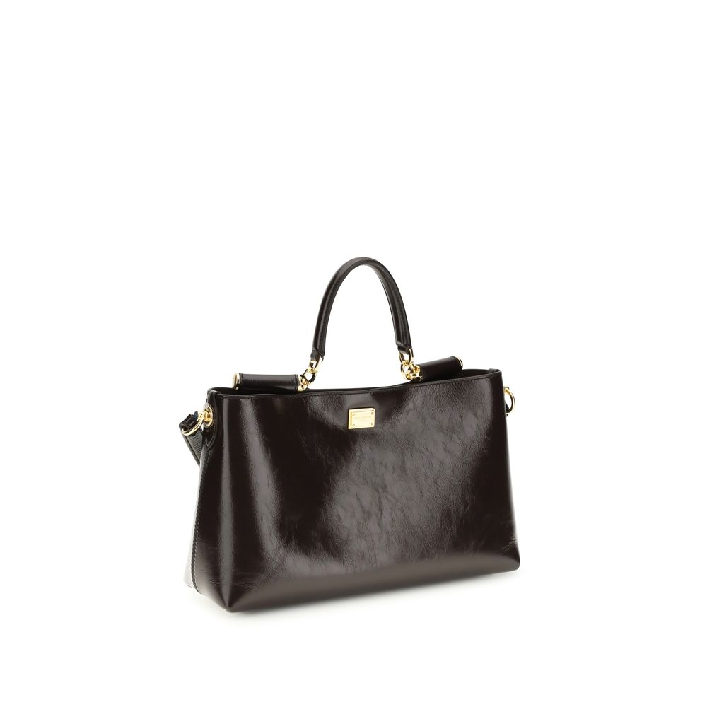 Dolce & Gabbana Brown Calf Leather Bos Taurus Shoulder Bag