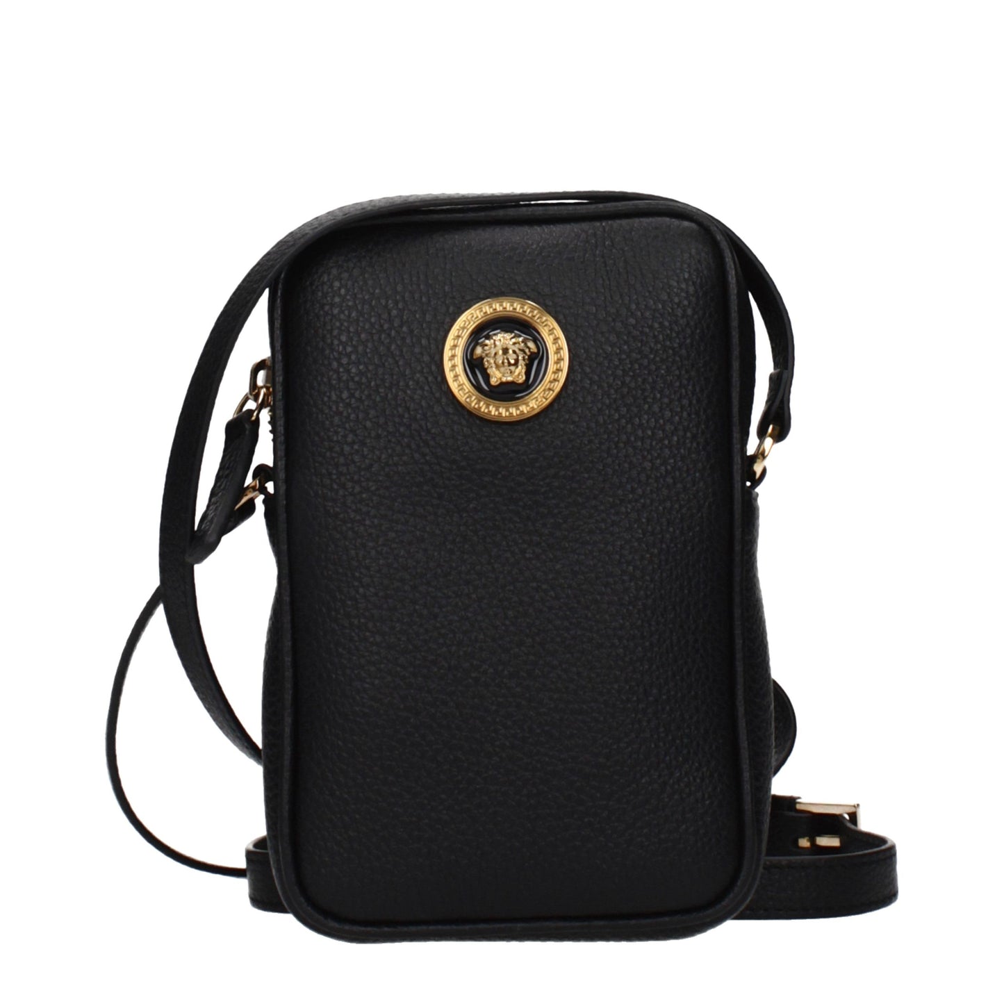 Versace Black Leather Crossbody Bag