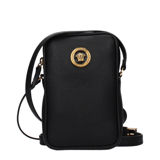 Versace Black Leather Crossbody Bag
