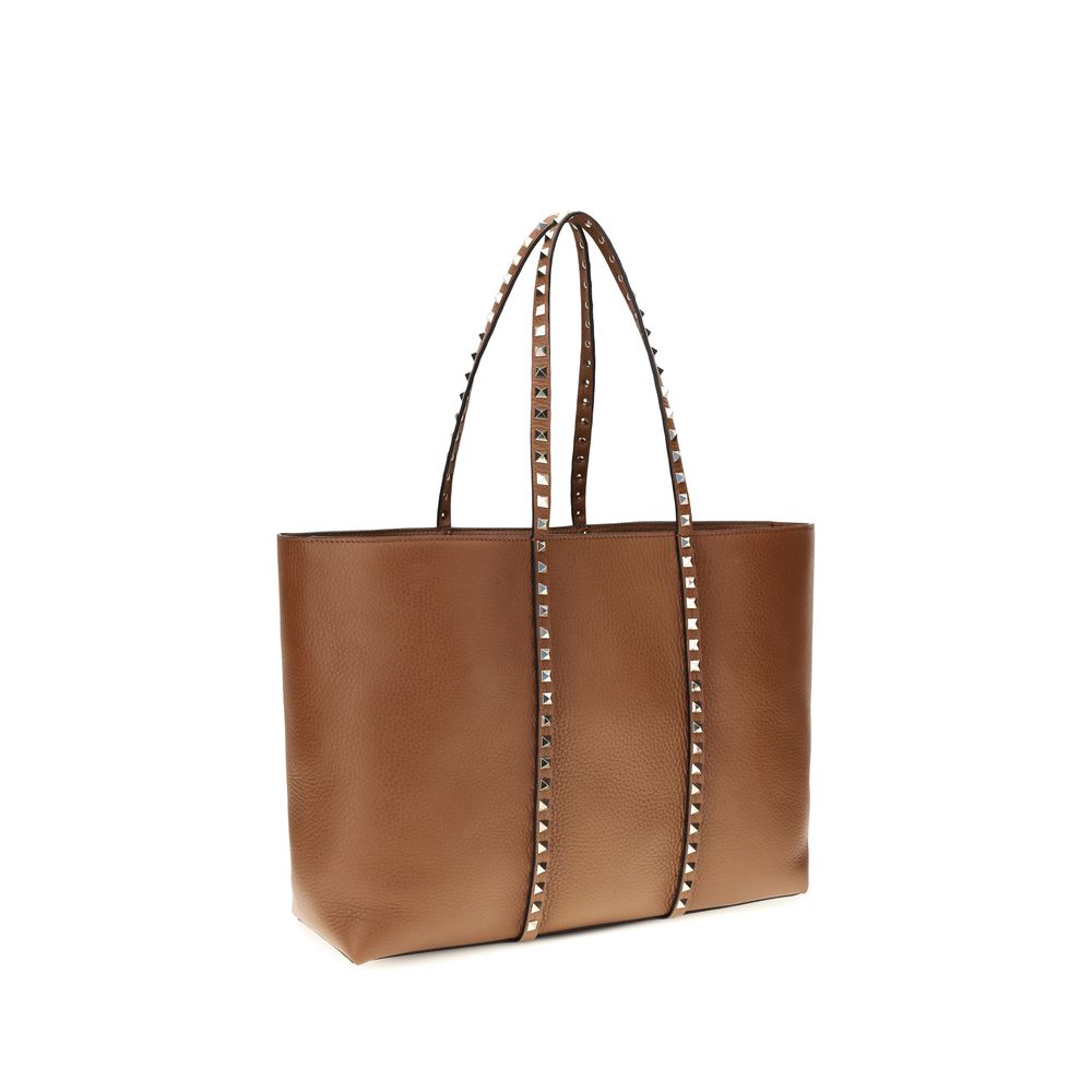 Valentino Garavani Brown Calf Leather Bos Taurus Shoulder Bag