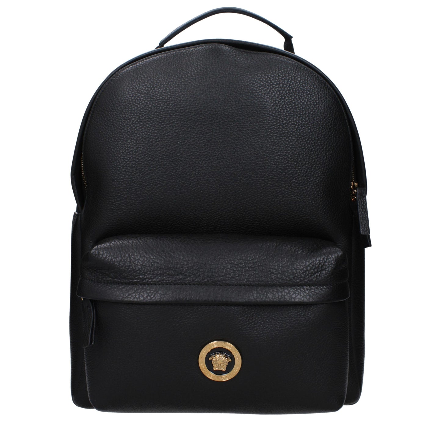 Versace Black Leather Backpack