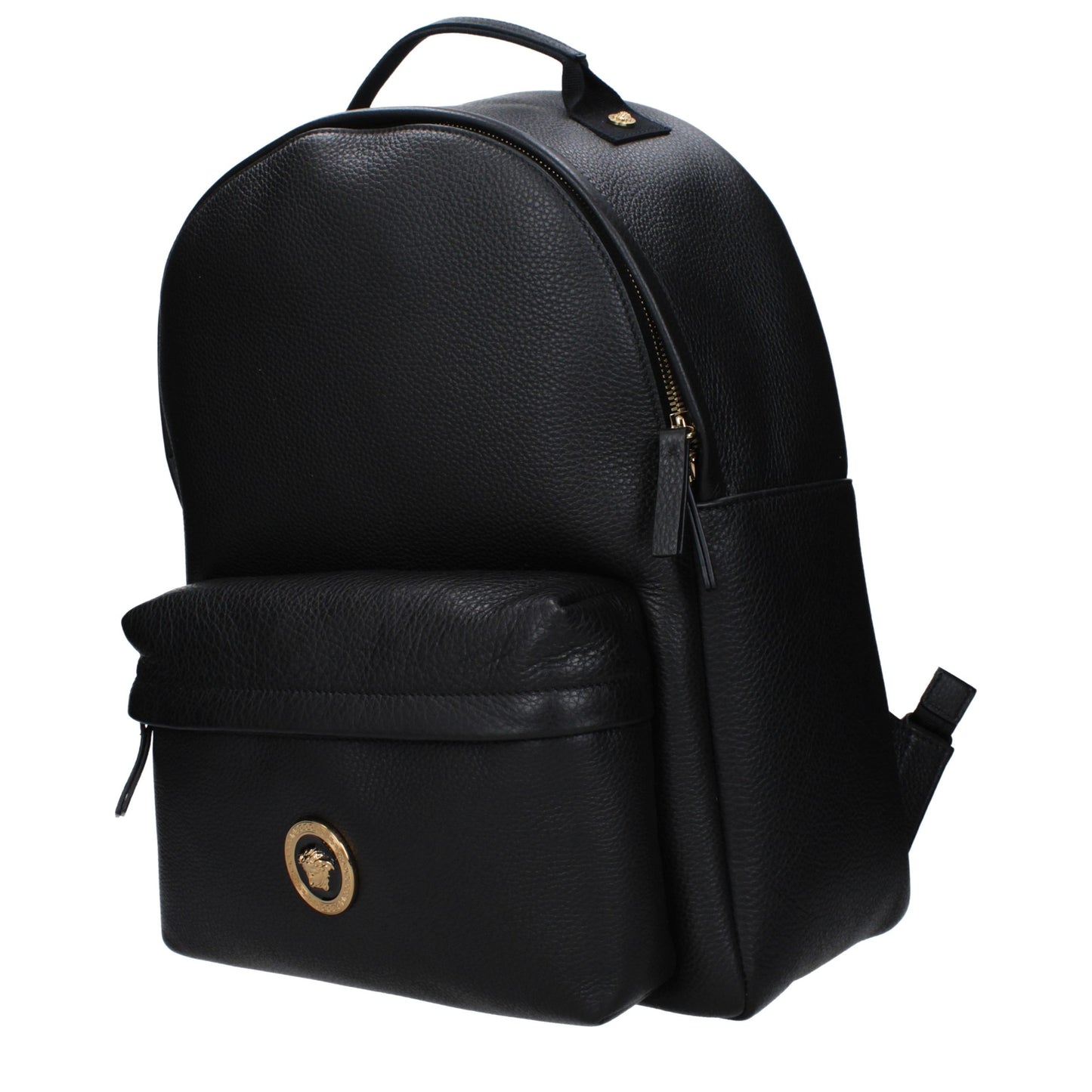 Versace Black Leather Backpack