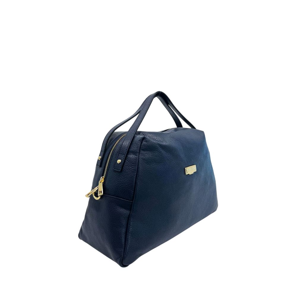 Baldinini Trend Blue Cowhide Clutch Bag