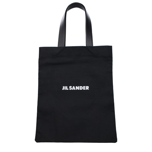 Jil Sander Black Linen Shoulder Bag