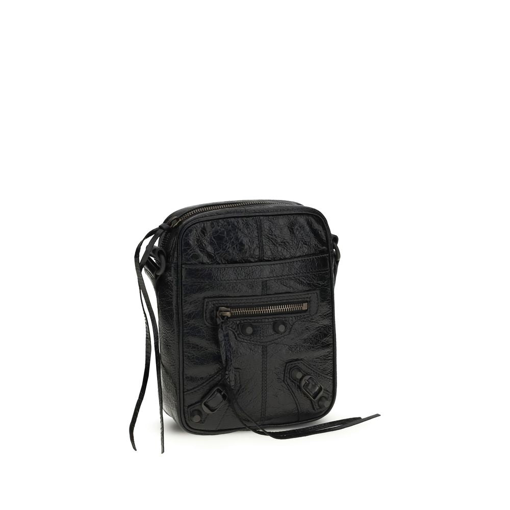 Balenciaga Black Lamb Ovis Aries Aries Shoulder Bag