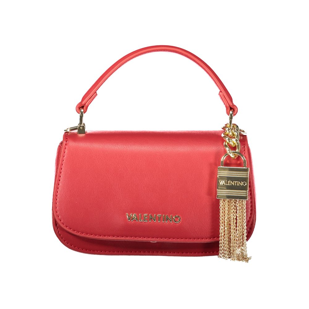 Mario Valentino Rosso Poliuretano Donna Bag With Contrast Details