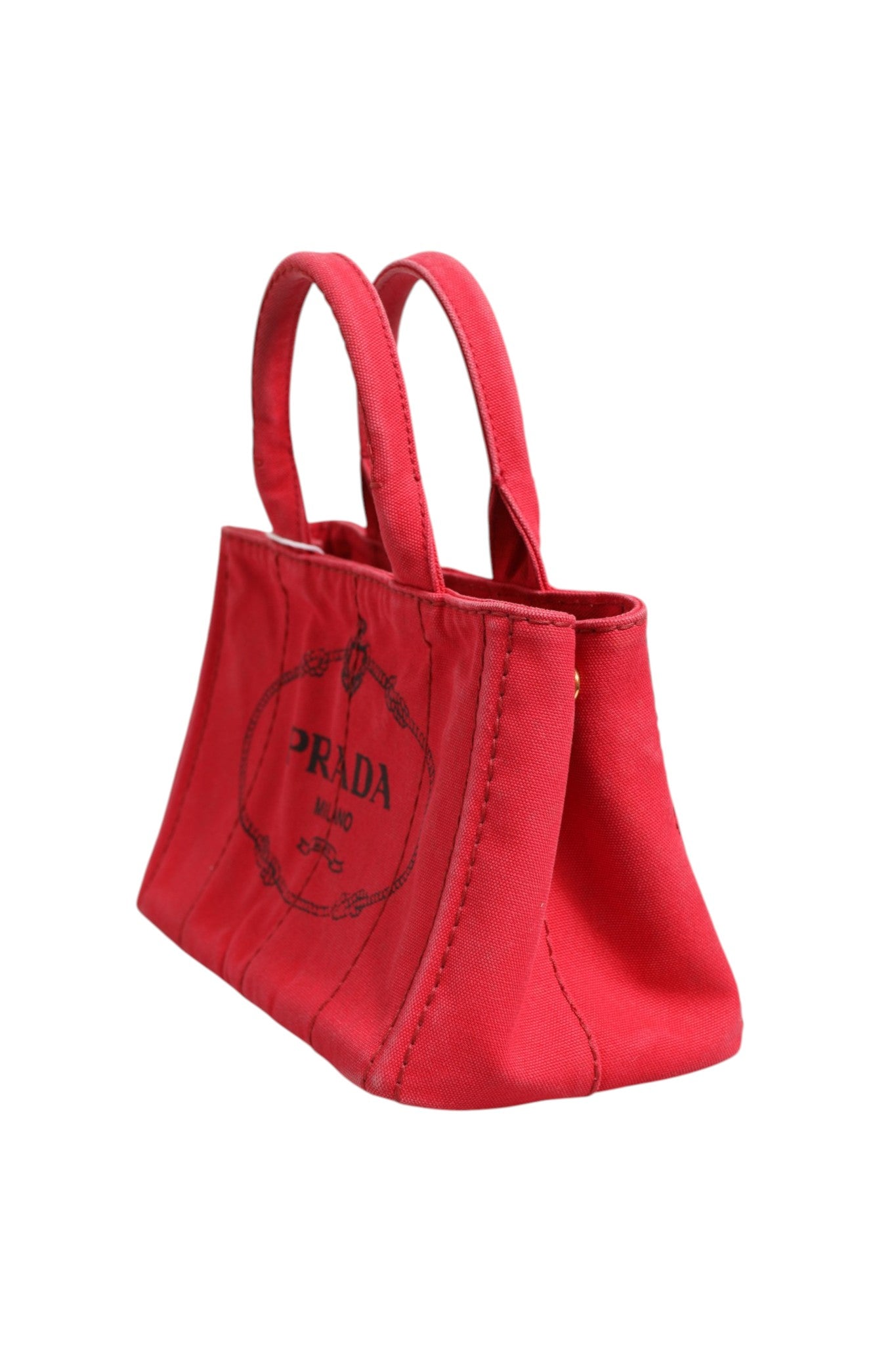 Prada Canapa Mini Canvas Tote