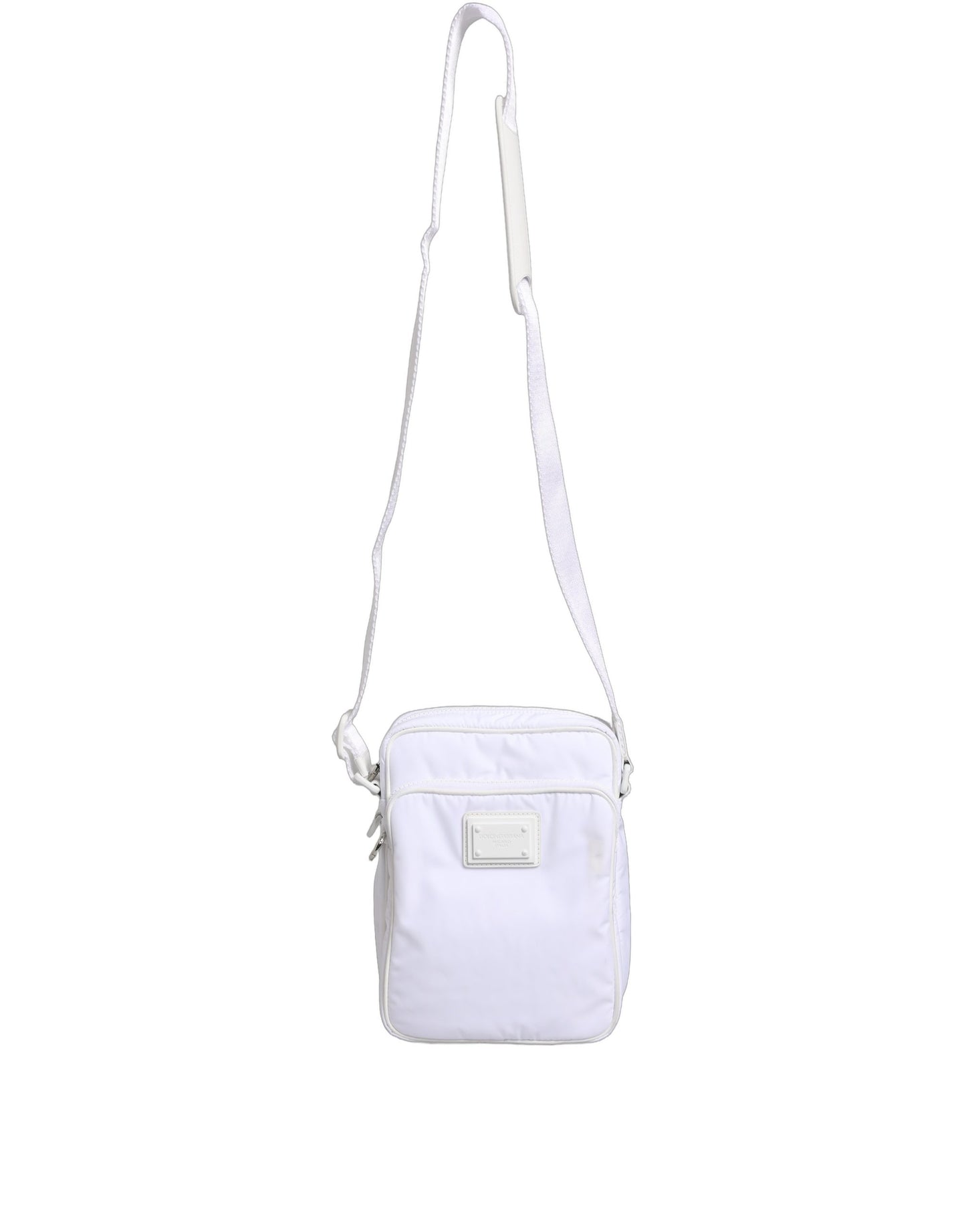 Dolce & Gabbana White Logo Plaque Crossbody Shoulder Borse Men Bag