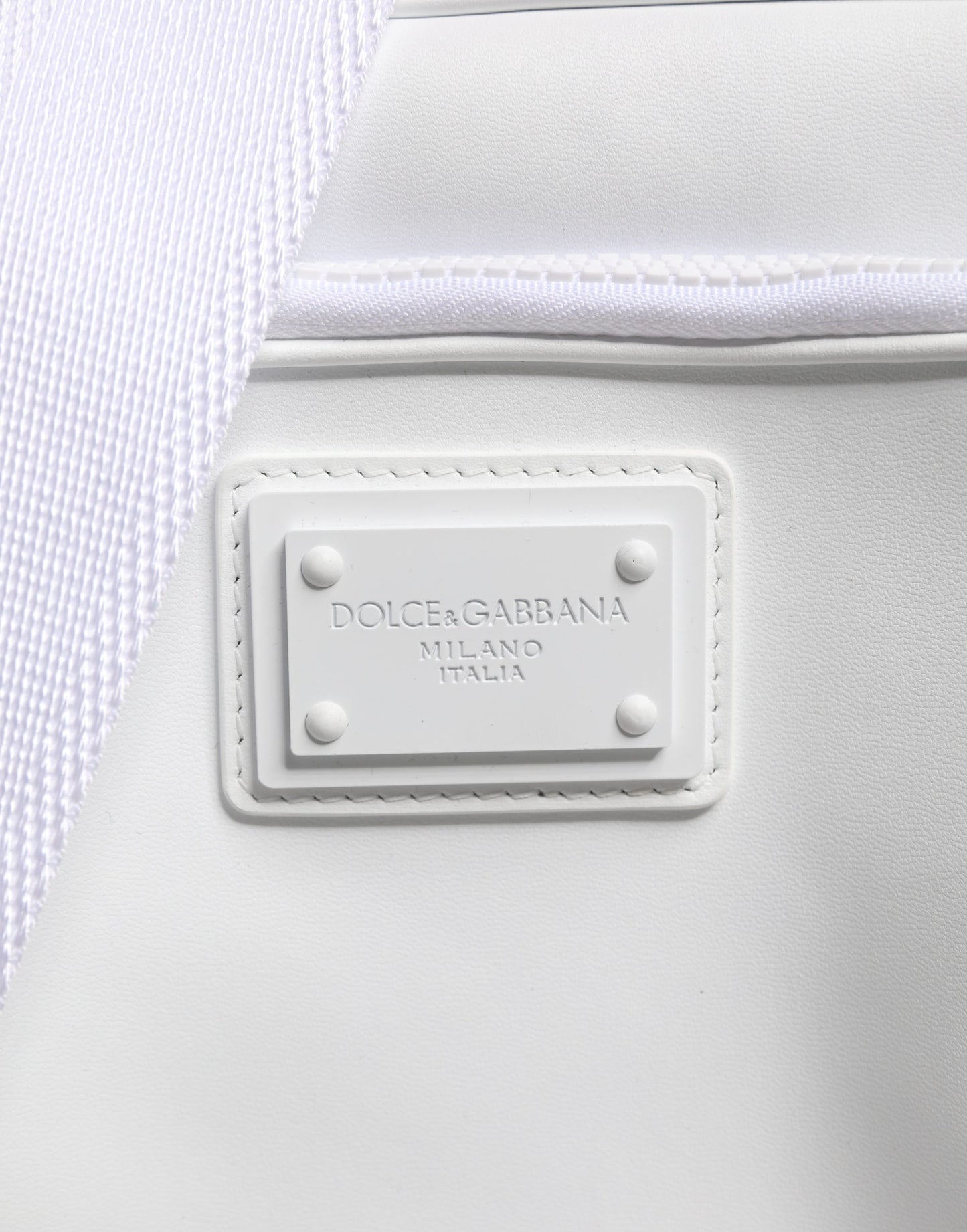 Dolce & Gabbana White Logo Plaque Crossbody Shoulder Borse Men Bag