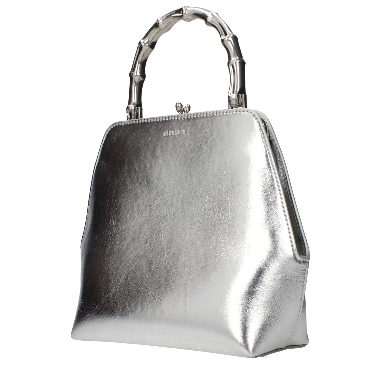 Jil Sander Gray Leather Handbag