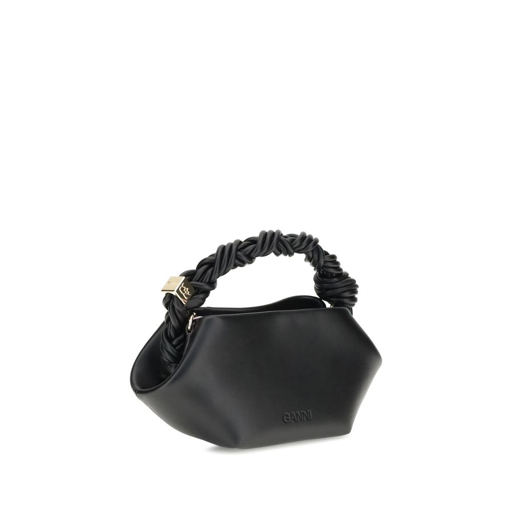 Ganni Black Recycled Leather Shoulder Bag