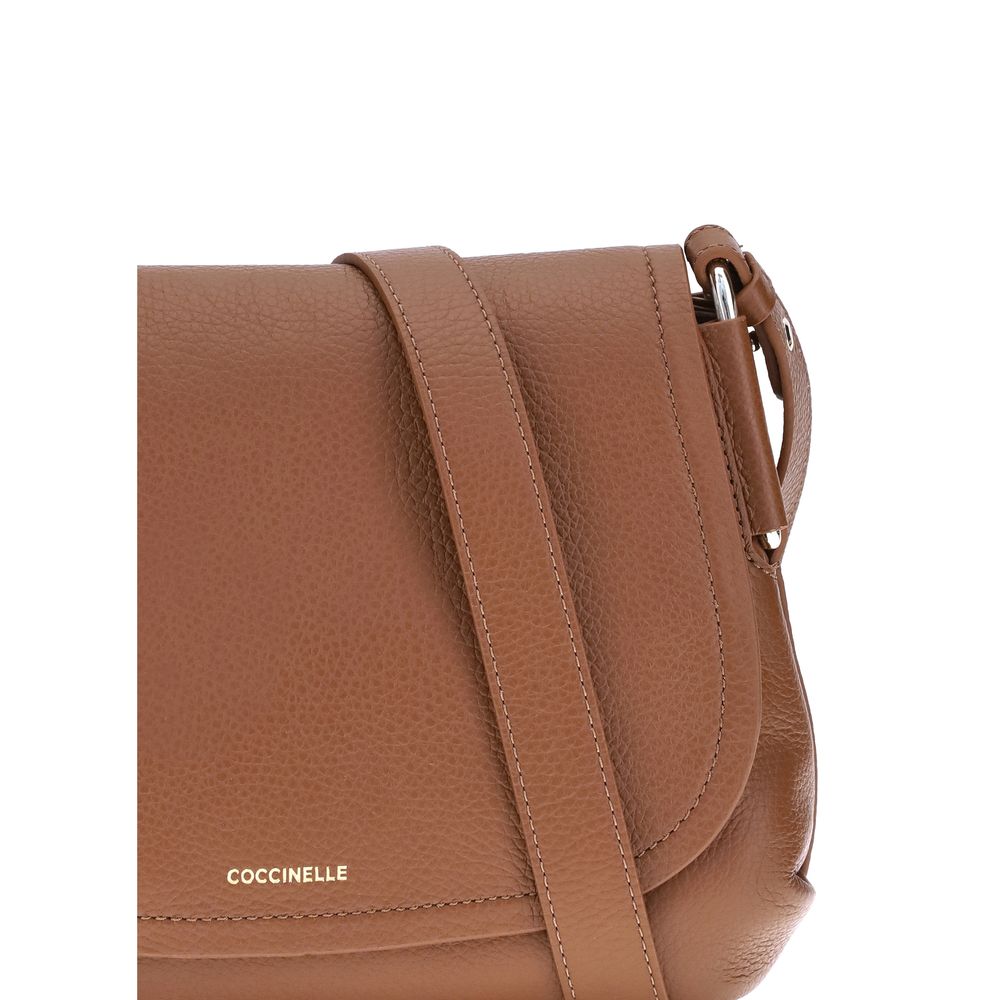 Coccinelle Brown Calf Leather Bos Taurus Shoulder Bag
