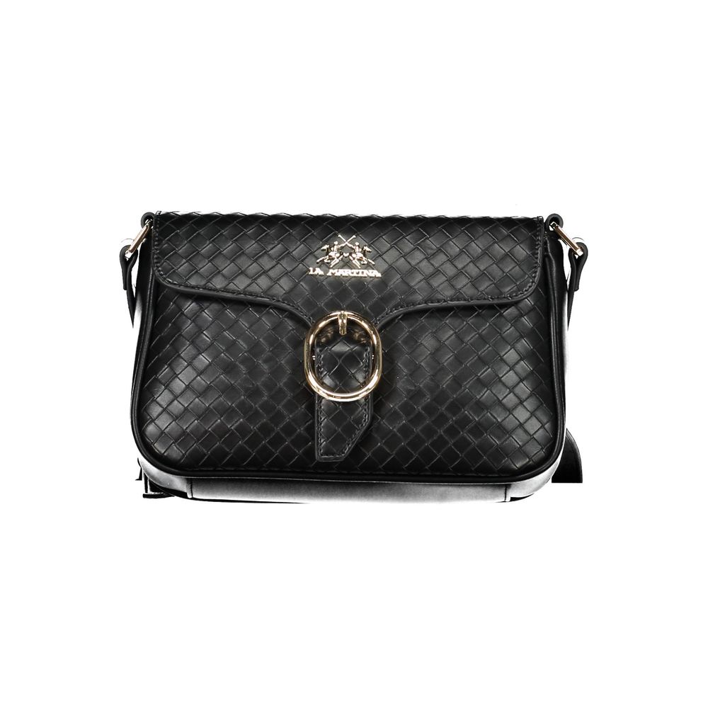 La Martina Black Polyethylene Handbag