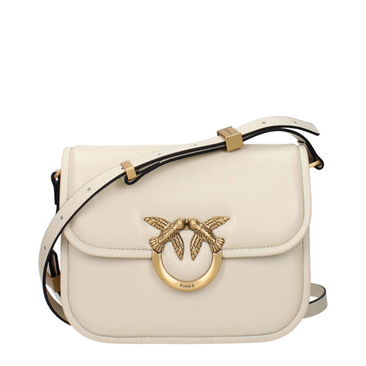 PINKO Beige Leather Crossbody Bag
