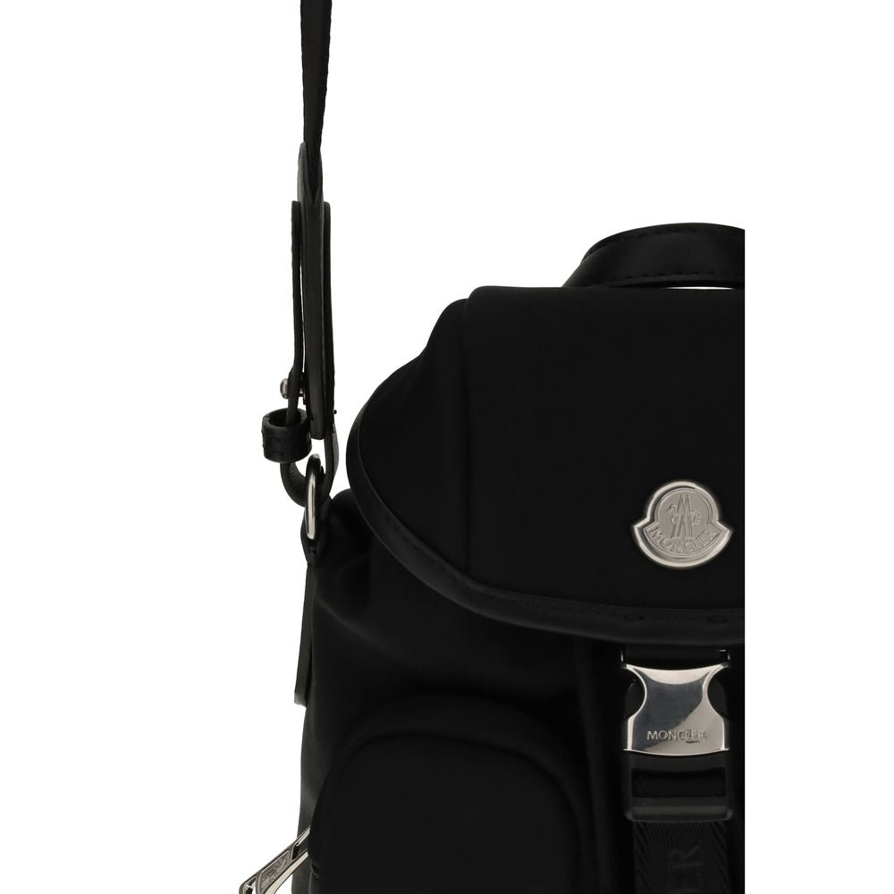 Moncler Black Leather Backpack