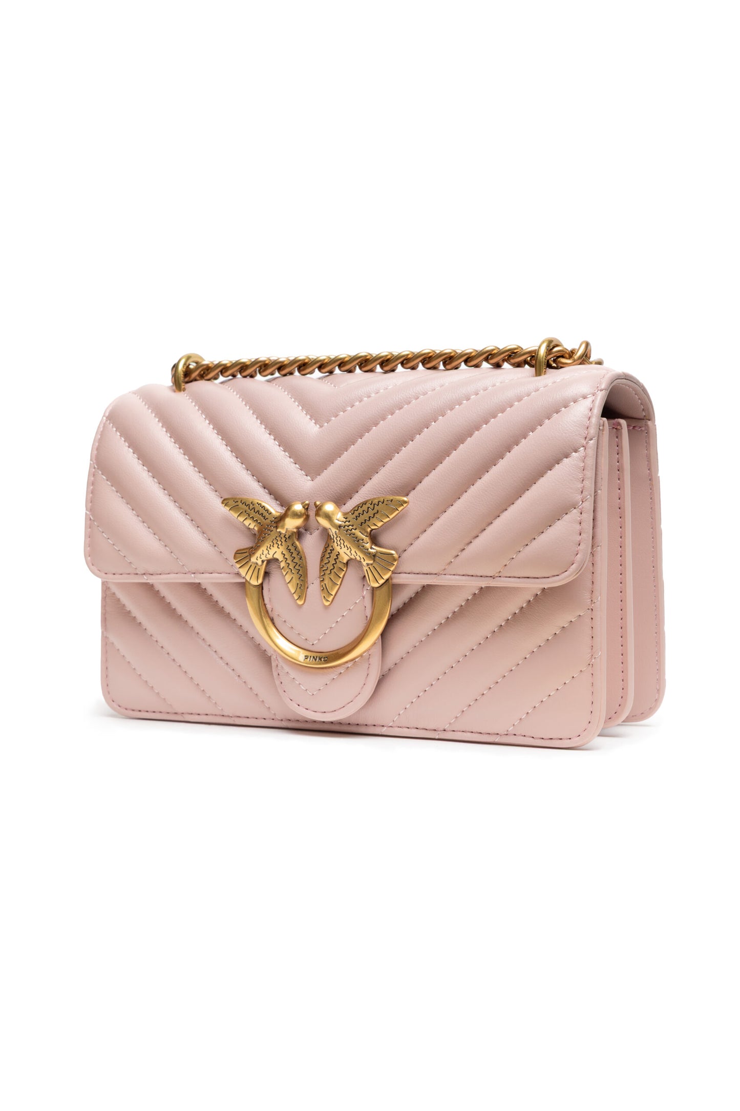 PINKO Powder Pink Love One Mini Shoulder Bag