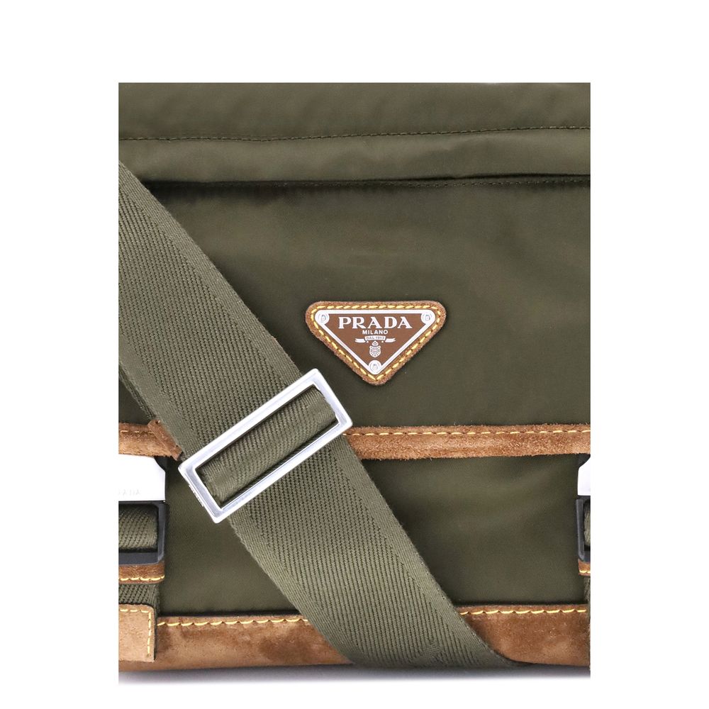 Prada Green Recycled Polyamide Shoulder Bag