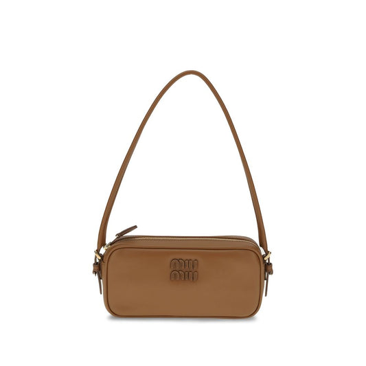 Miu Miu Brown Calf Leather Bos Taurus Shoulder Bag