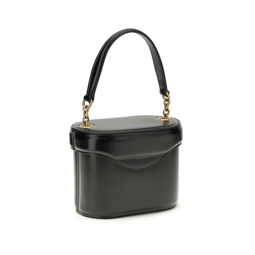 Valentino Garavani Black Calf Leather Bos Taurus Shoulder Bag