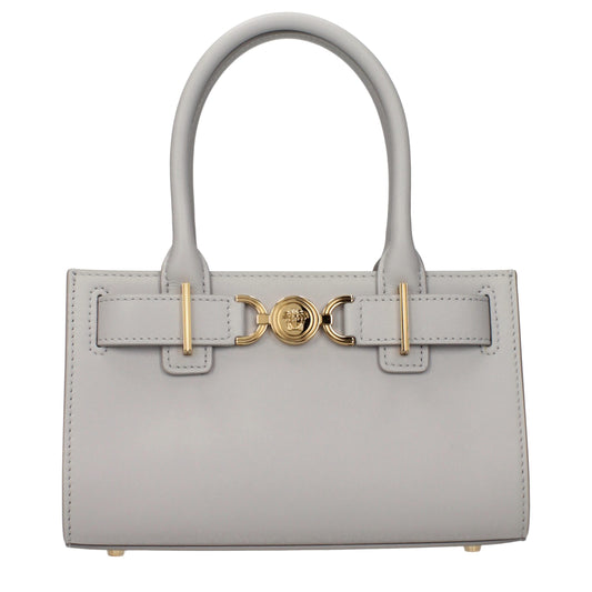Versace Gray Leather Handbag